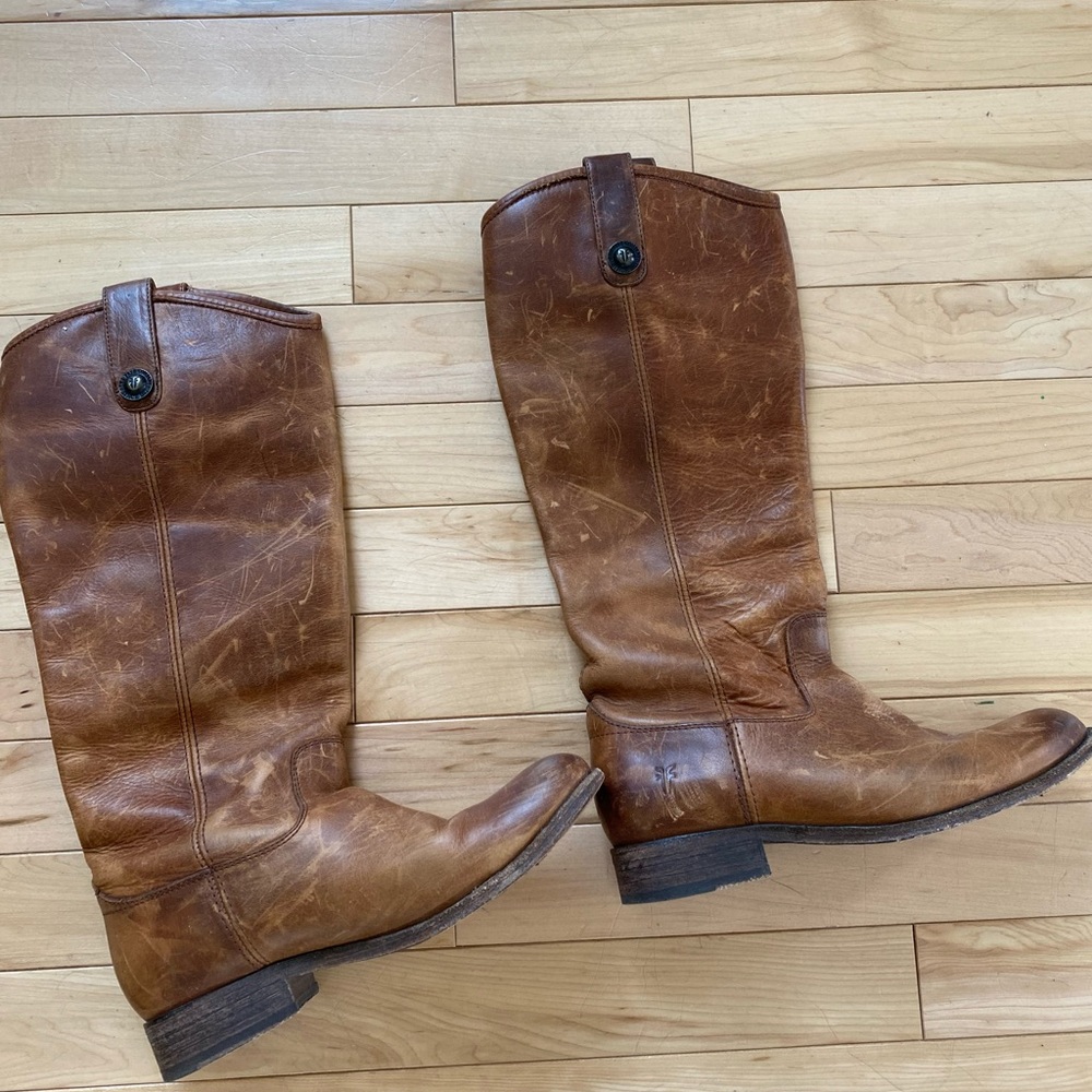Frye Melissa Button Boots Antique Brown 5.5